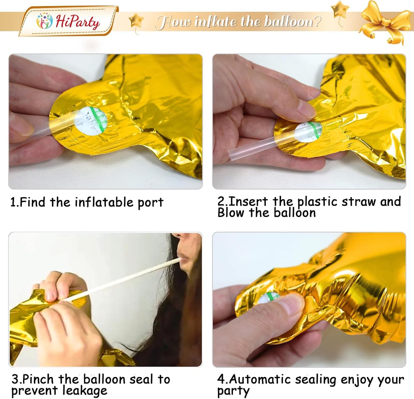 Gold Happy Birthday Balloons Banner, 25pcs Cursive Letters Balloons Sign with Latex Balloons, Foil Mylar Happy Birthday Banner, Golden Happy Birthday Party Decorations for Women Men Birthday Decor