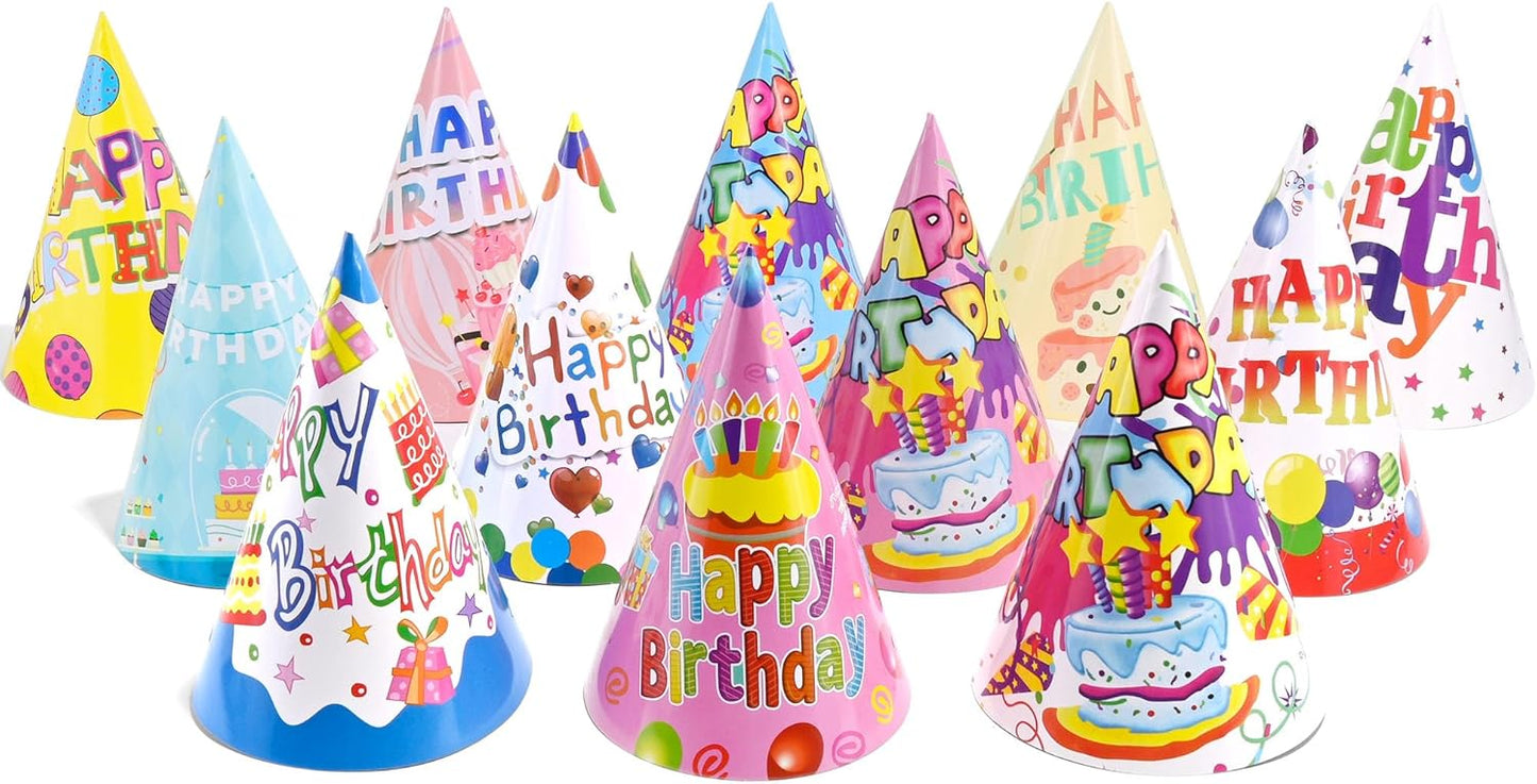 CANREVEL Party Hats for Kids and Adults, Party Supply for Party Decorations, Party Headwear for Birthday Celebration