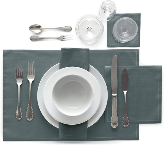 Linen Cocktail Napkin - 4.3 x 4.3 in - 50 units per roll - Intense Grey
