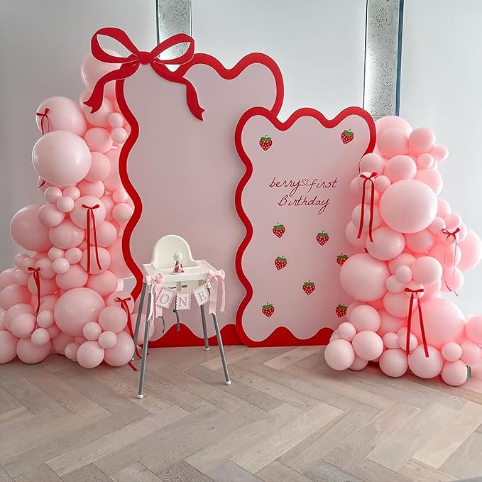 Pink and White Balloons Arch Kit,130pcs Light Pink Balloons Different Sizes White Latex Balloons for Wedding,Baby Shower,Gender Reveal,Birthday,Valentine's Day Decorations