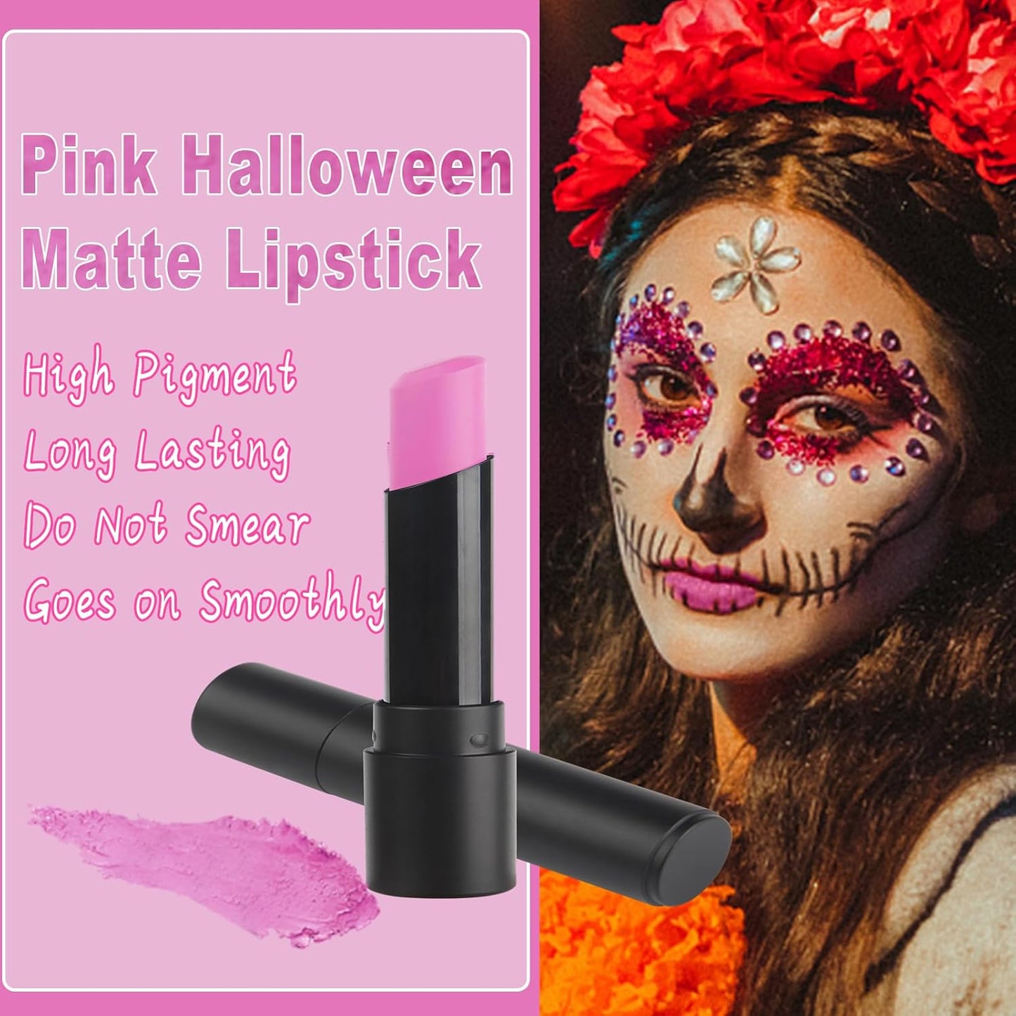 MEICOLY Hot Pink Face Body Paint Stick,Face Paint for Halloween SFX Cosplay Makeup,Pink Accessories for Spirit Week,Eye Black Baseball/Softball/Football/Lacrosse