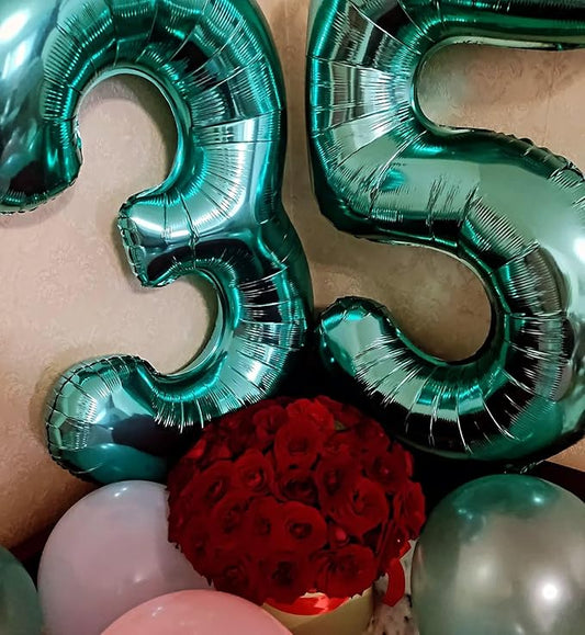 Teal 5 Balloon, Number Balloons 40 Inch, 5th Birthday Balloon Decorations, Teal Party Supplies, 5 Number Balloons, Number 5