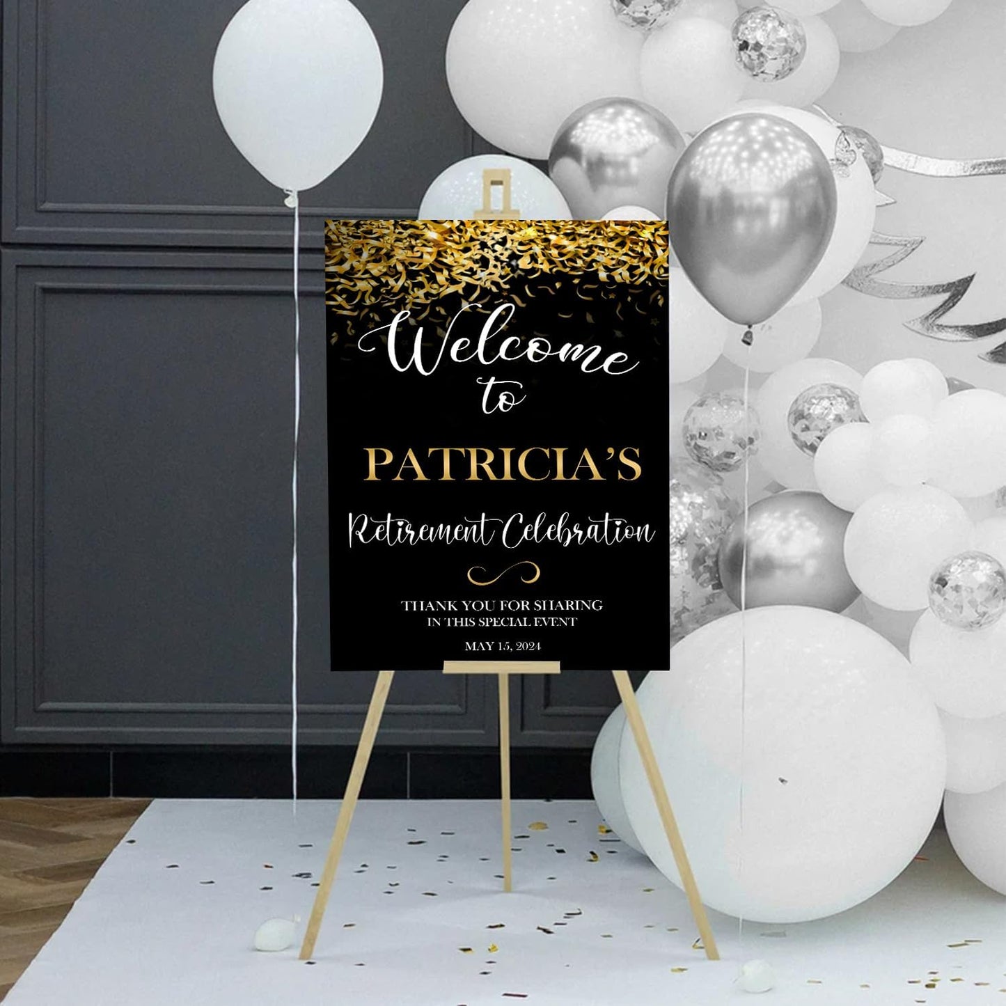 Retirement Celebration Party Welcome Sign, Retirement Decor, Purple Retirement Decor, Personalized Retirement Celebration Welcome Sign, Retirement Outdoor Sign