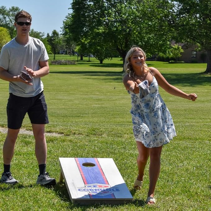 World Series of Cornhole Official Regulation Size Cornhole Boards – Durable All-Wood Construction Bean Bag Toss Set | Rugged Outdoor Game for Tournaments, BBQs, & Backyard Battles