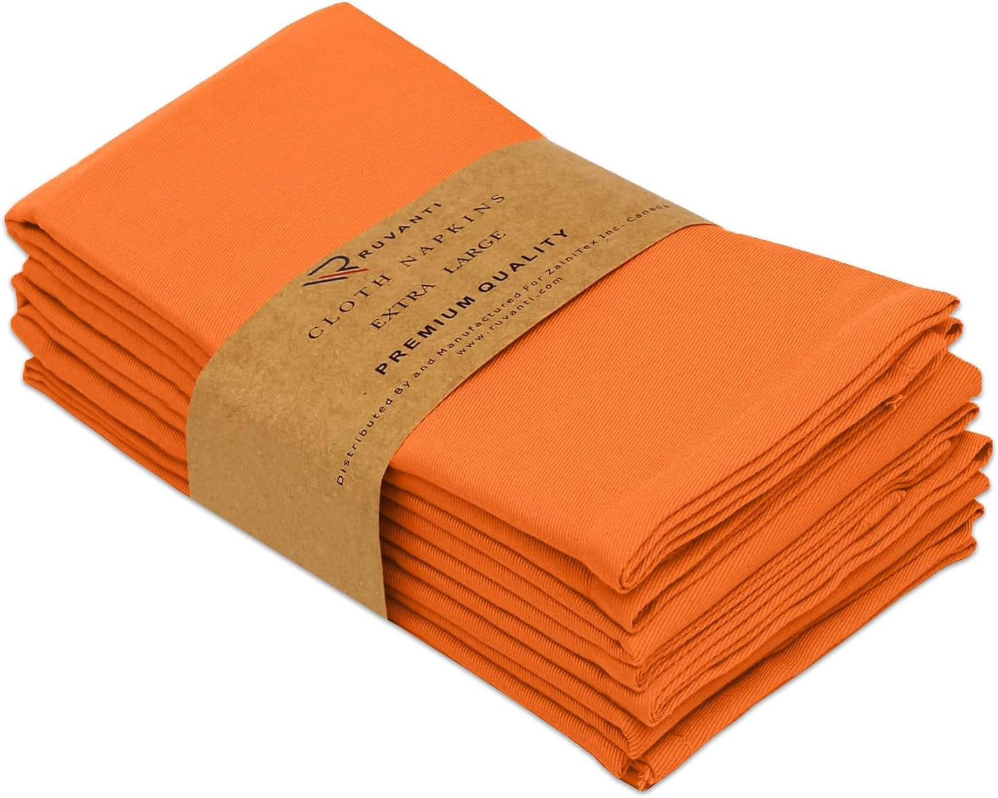 Ruvanti Cloth Napkins Set of 4, 18x18 Inches Napkins Cloth Washable, Soft, Durable, Absorbent, Cotton Blend. Table Dinner Napkins Cloth for Hotel, Lunch, Restaurant, Wedding Parties - Fall