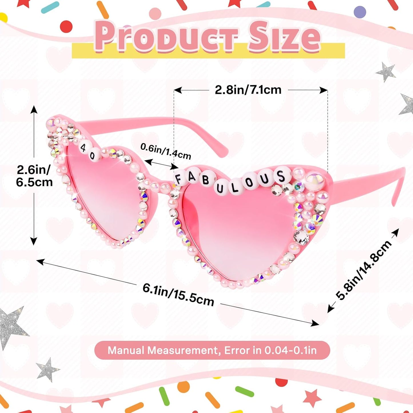 Fabulous 40 Birthday Sunglasses with Crown, 40th Birthday Gifts Decorations for Women, Birthday Glasses Headband Tiara