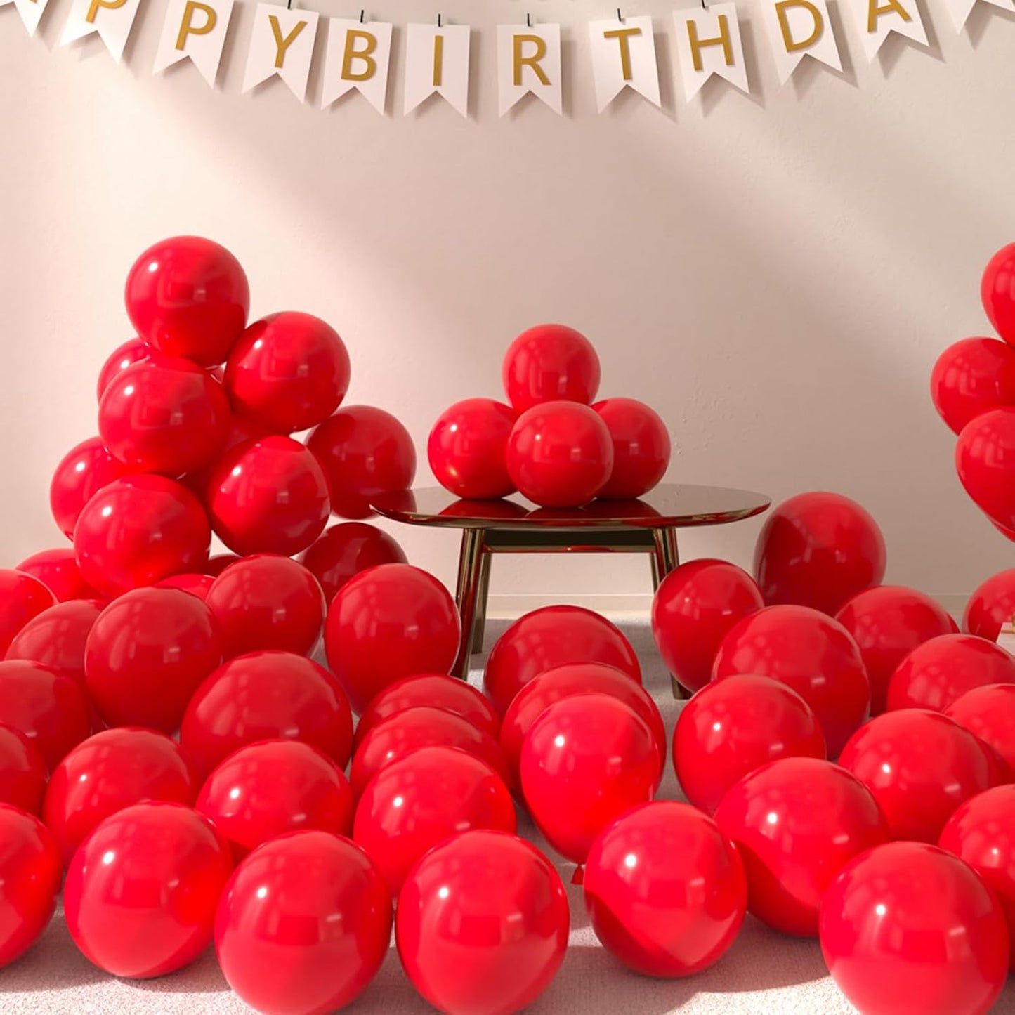 AULE Red Balloons 5 inch 50 Pcs Latex Balloons Helium Shiny Thicken Balloon Perfect Party Decoration for Wedding Birthday Baby Shower Graduation Carnival