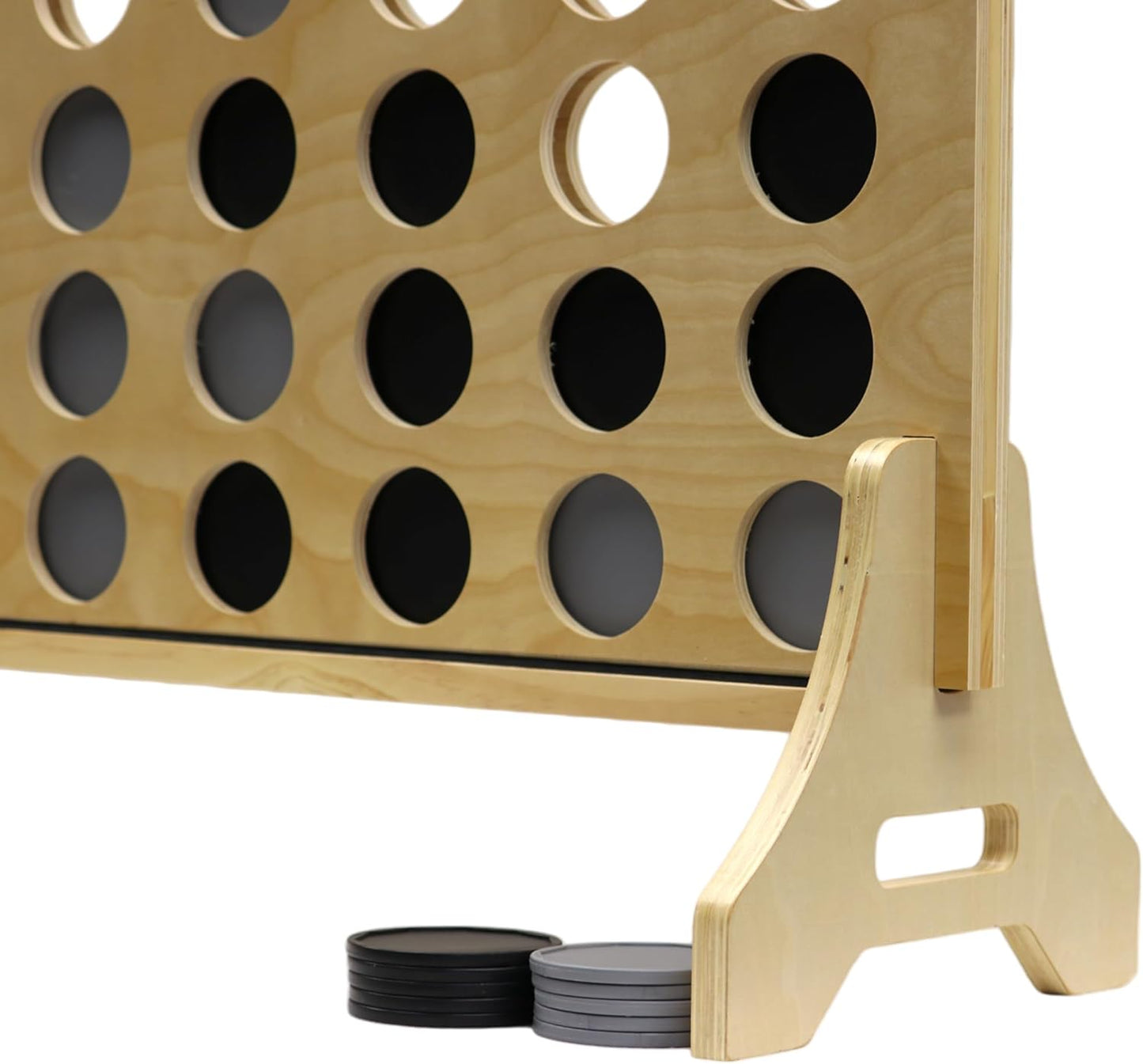 Tailgating Pros Premium Giant Four in a Row with Carrying Case - Jumbo Oversized Outdoor Yard Game - Connect Multiple Pucks in a Row to Win - Many Puck Colors Available!