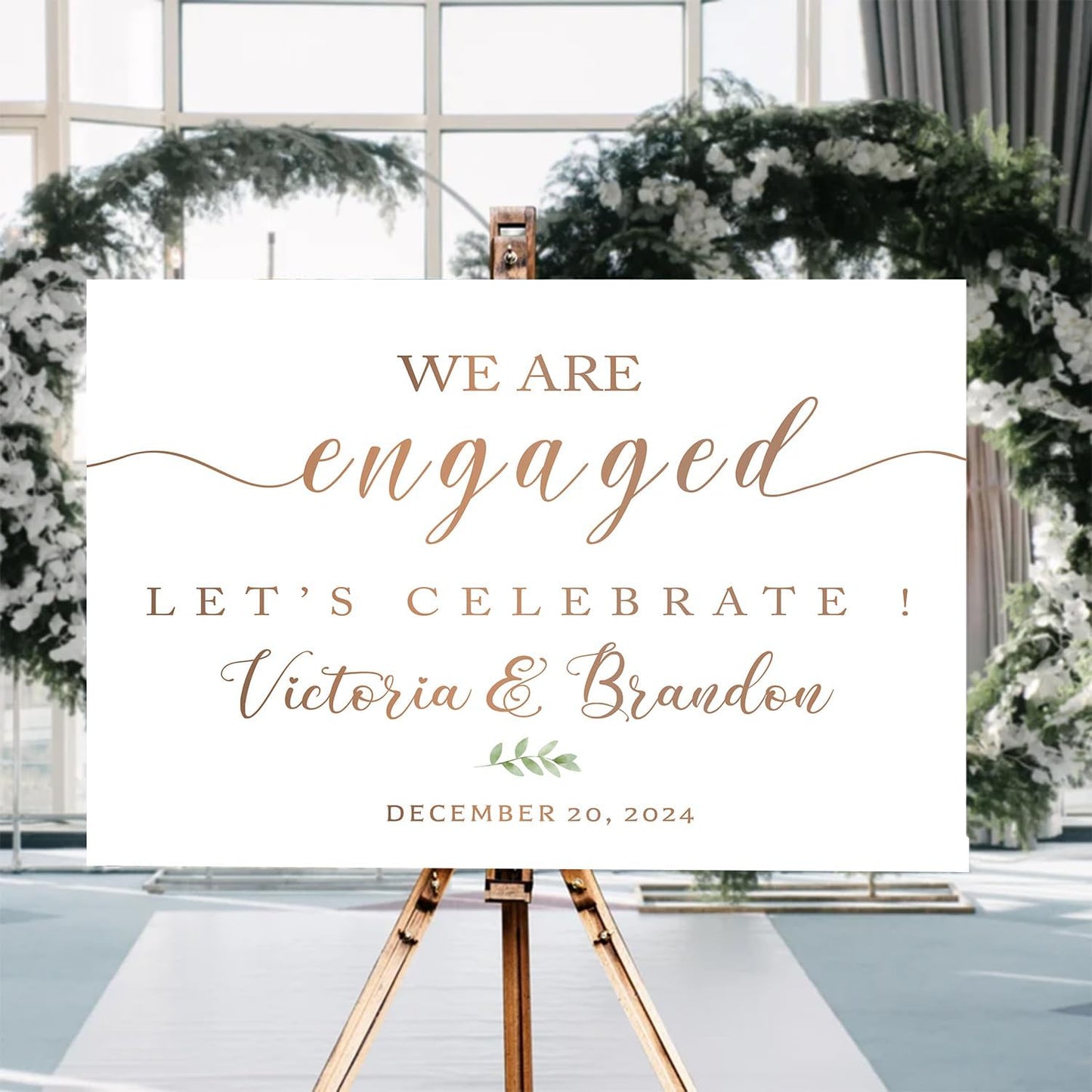 We Are Engaged Minimalist Welcome Sign, Modern Engagement Sign Printable, Engagement Party Welcome Sign, Engagement Sign With Stand, Engagement Party Decorations, Full Size, Version 18