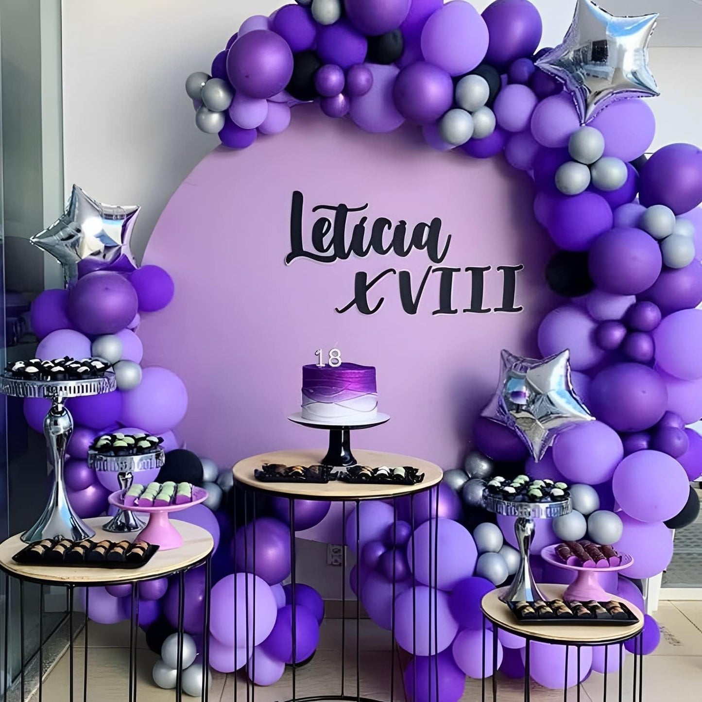 105pcs Dark Purple Balloons 12inch Party Latex Balloons for Birthday Baby Shower Halloween Wedding Valentine's Day Party Bachelorette Decorations