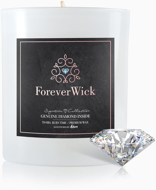 ForeverWick Surprise Candle with Diamond Inside | Foreverwick Candles | Scented Soy Candles Gifts for Women Anniversary Candle Wax | Romance Candles All-Natural Organic Soy Candle 14oz | 70h
