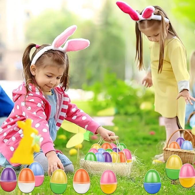 [ Two Color ] 12 Pack Prefilled Easter Butter Slime Eggs,Slime Easter Egg Fillers Stress Relief Easter Egg Hunt Filling Treats Classroom for Kid Teens Boy Girl Easter Basket Stuffers Party Favor