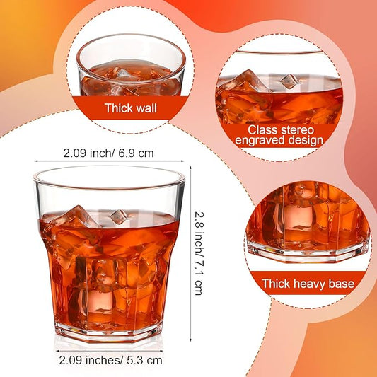 Tioncy 50 Pcs Acrylic Drinking Glasses 4.5 oz Small Whiskey Glass Clear Shot Glasses Bulk Unbreakable Stackable Mixed Drinkware Mini Beer Mug for Oktoberfest Drinking Bars Wine Vodka