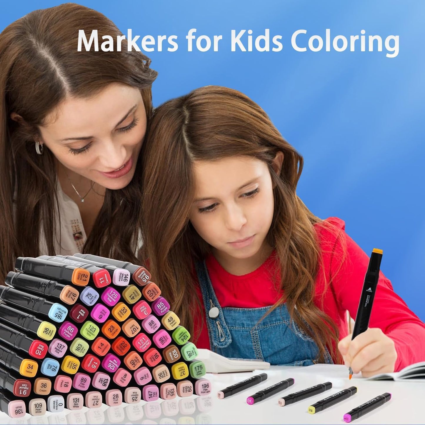 Alcohol Markers Pens,168 Colors Dual Tip Art Marker for Sketching,Drawing with Non-Blending,Coloring,Perfect for Amateurs/Artists,Calligraphy, Animation and Illustration (Fine & Chisel Tip)