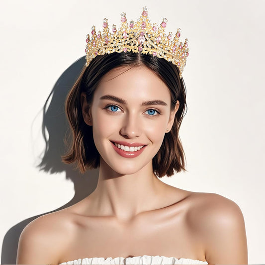 Tiaras and Crowns for Women Crystal Princess Tiaras Rhinestone Queen Crowns For Wedding Bridal Birthday Prom Pageant Party (Tiara 100)