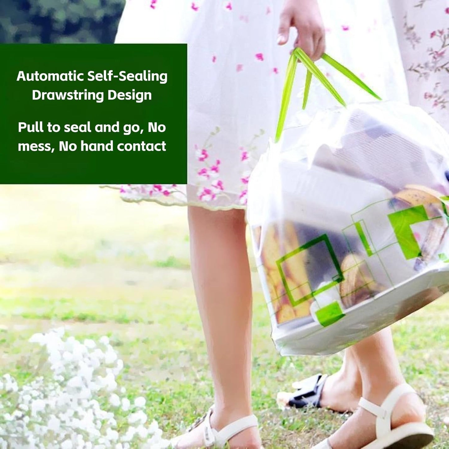 3 Pcs Self-Standing Trash Bags for Outdoor BBQ Party Car Picnic Camping No Trash Cans Needed