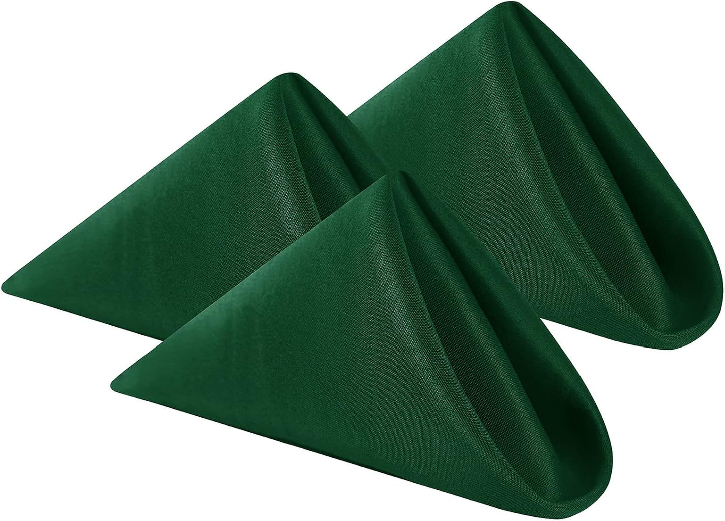 Cloth Napkins 20x20 inch Washable Polyester Dinner Napkins Soft Table Napkins for Wedding Party Dining Banquet(Hunter,25PCS)