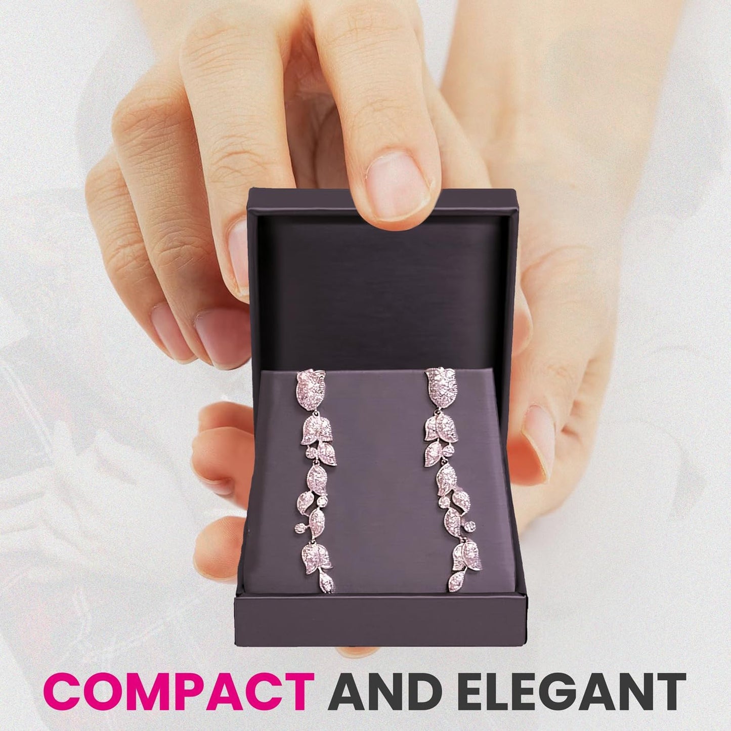 Novel Box Purple Jewelry Box for Pendant 3x4.12x1.25 Inches - Pendants Gift Box for Proposal Wedding Engagement - Faux Leatherette Jewelry Display Box - Gift Presentation Boxes for Pendants