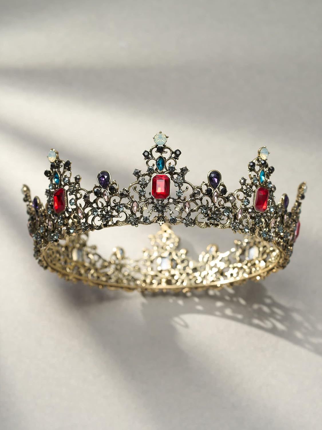 SWEETV Queen Crown for Women - Baroque Wedding Tiaras and Crowns,Jeweled Tiara Crown,Prom Birthday Halloween Hair Accessories