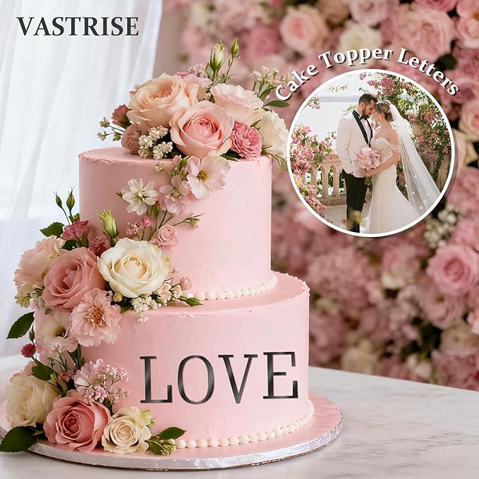 74 PCS Custom Cake Topper Name Black Acrylic Letters DIY Personalized A-Z & 0-9 Number Alphabet Cake Decoration For Wedding Anniversary Baby Shower Party Birthday Supplies