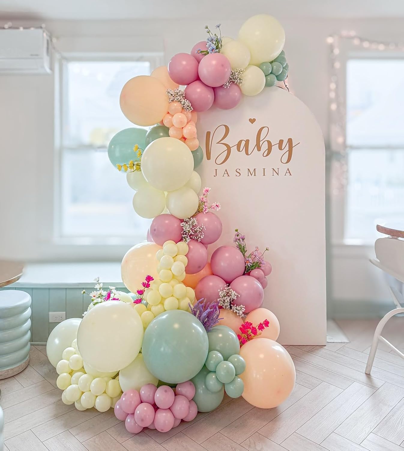 Paready Pastel Balloons Set, 60Pcs Easter Balloons, 12 Inch Macaron Pink Teal Blue Yellow Orange Confetti Balloon Helium for Rainbow Bridal Baby Shower Anniversary Easter Day Birthday Party decoration