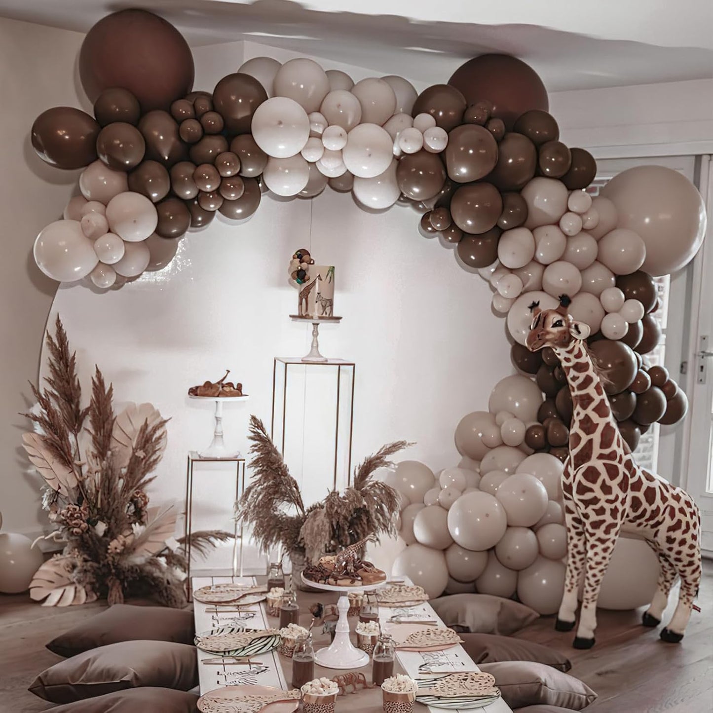PartyWoo Dark Brown Balloons 100pcs Different Sizes of 18 12 10 5 Inch Boho Coffee Neutral Fall Balloon Arch Kit for Bachelorette Baby Shower Anniversary Birthday Party Decorations Brown-F20