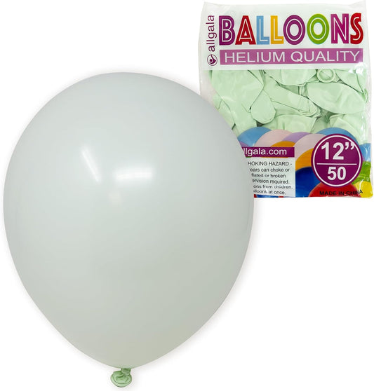 Allgala Helium Grade Latex Balloons - Bulk Balloon Pack | Ideal for Birthday Party Decorations, Gender Reveal, Thanksgiving | Thick and Strong Colored Balloons for Event | 50 pcs 12" - Retro Turquoise