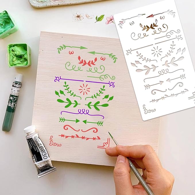 36 Pieces Journal Stencils for Bullet Dot Journaling Notebook Scrapbook, 4 x 7 Inch Planner Stencil DIY Drawing Templates Accessories Supplies Kit for Planners Cards Decorations (Journal)