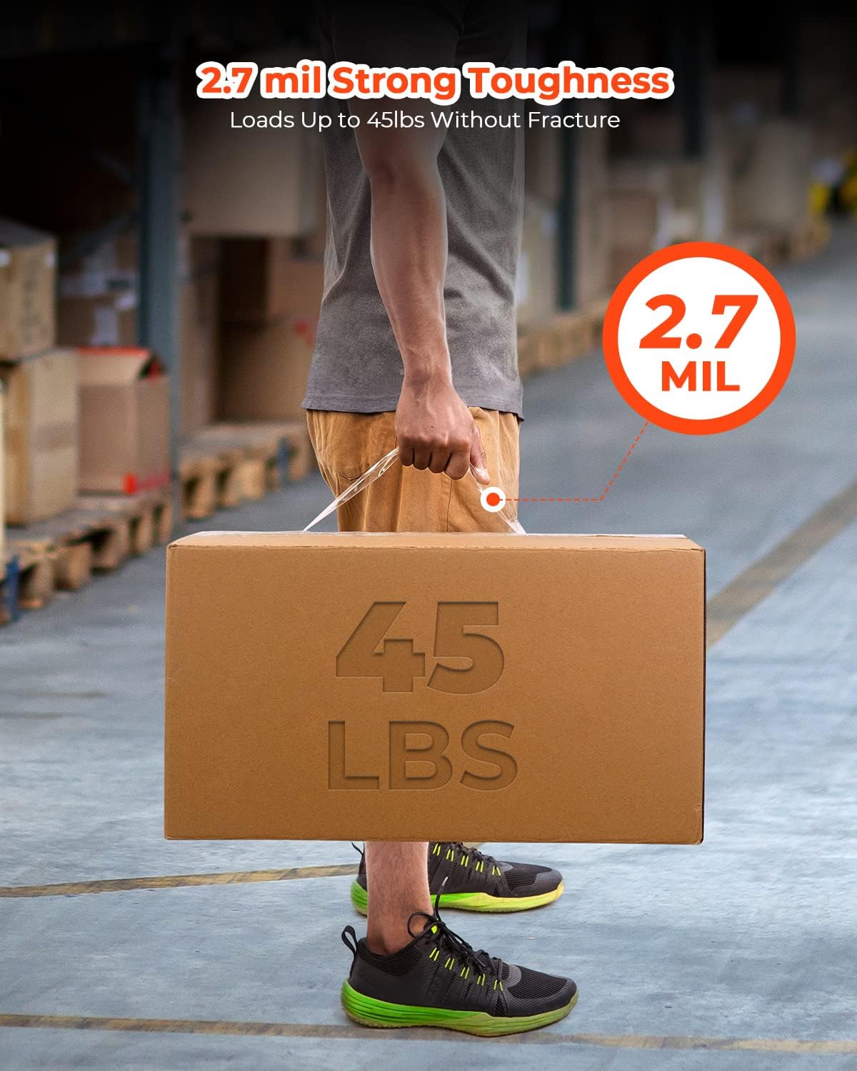 MUNBYN Packing Tape, Heavy Duty Shipping Tape with Total 1080 Yards, 2.7mil, 1.88" *60 Yard(Per Rolls) Great for Shipping Packing Moving Mailing Office Storage, Clear Tape Refill for Dispenser