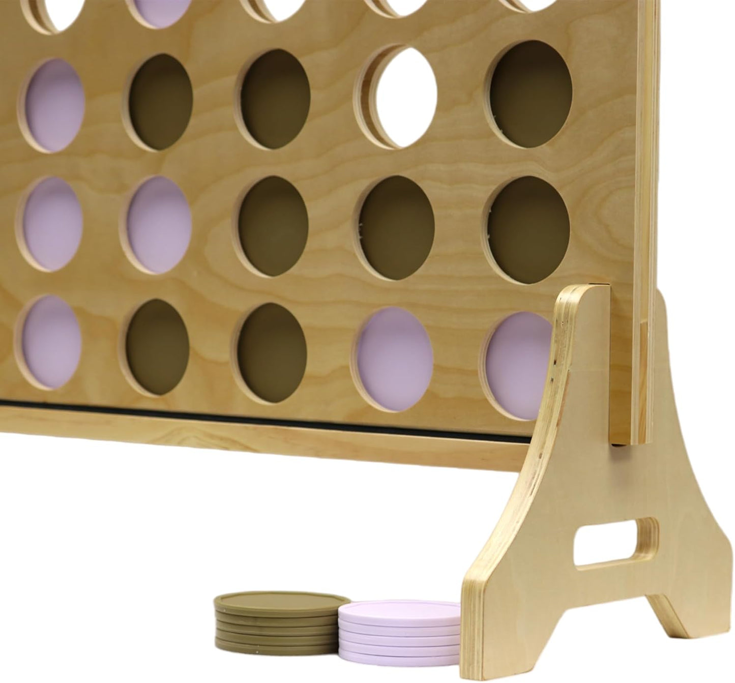 Tailgating Pros Premium Giant Four in a Row with Carrying Case - Jumbo Oversized Outdoor Yard Game - Connect Multiple Pucks in a Row to Win - Many Puck Colors Available!