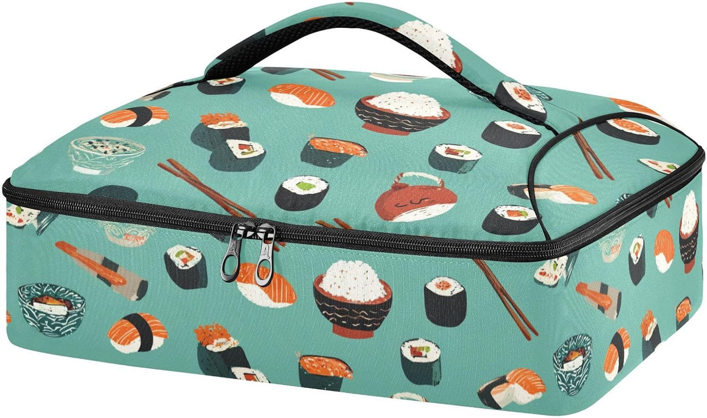 Casserole Carriers for Hot or Cold Food Reusable Casserole Dish Carrier Insulated Thermal Large Capacity Durable Perfect for Party Camping Family Gatherings Yellow Fish