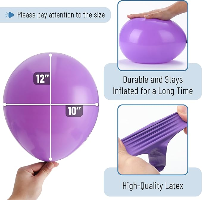 Mr. Pen- Balloons, 12 Inch, 54 Pack, Purple, Party Balloons