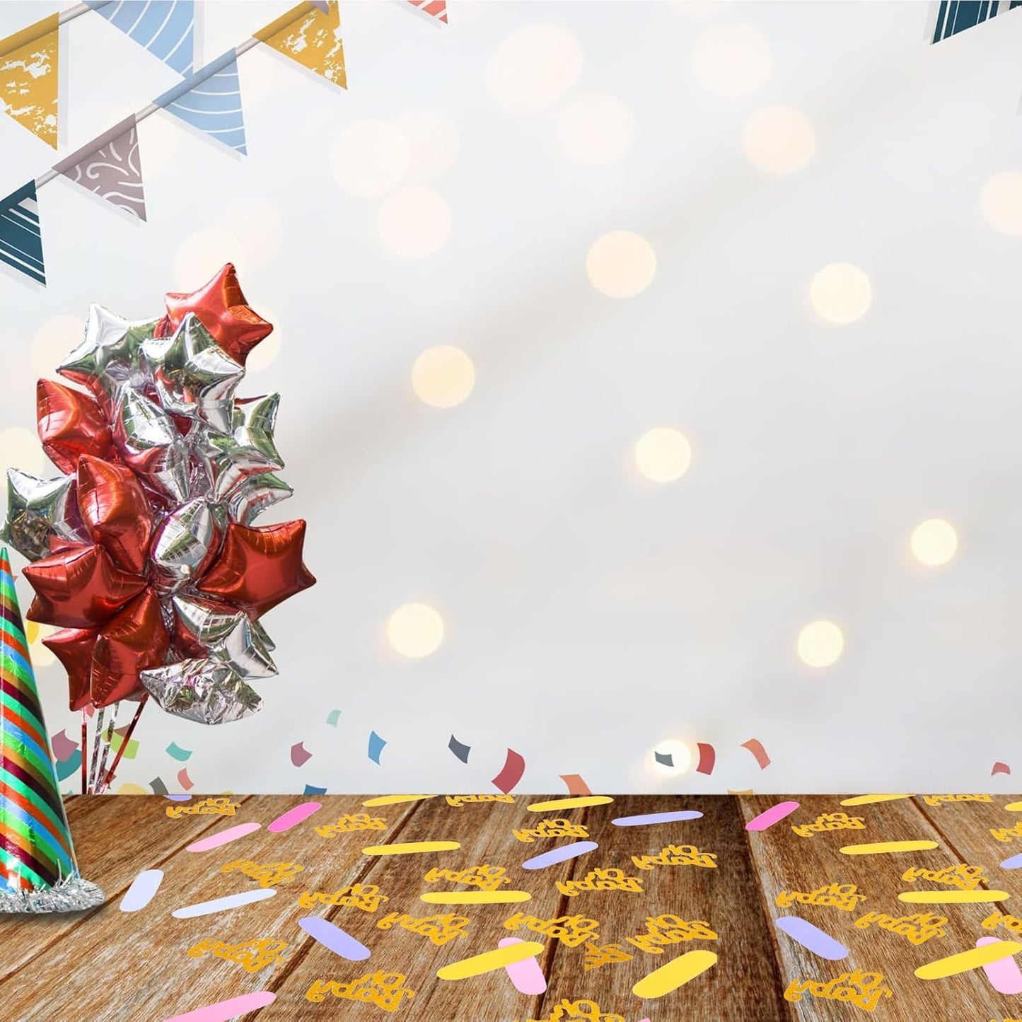 350 Pieces Baby Confetti Sprinkles, Donut Table Confetti Colorful Rainbow, Table Scatter for Kids Adult Party Baby Shower Decorations