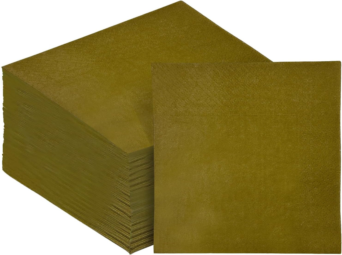 Olive Green Cocktail Napkins 5 * 5inch disposable Beverage Napkin paper for Cocktail, Wedding, Dinner，Birthday Party Dessert Wine Paper Napkins（ 120 Count）
