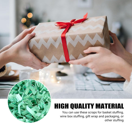 ZEBMOON 1 LB Light Blue Crinkle Cut Paper Shred Filler Great for Gift Wrapping, Basket Filling, Birthday, Wedding, Halloween, Thanksgiving, Christmas Day, New Year Party Decorations Filling Supplies