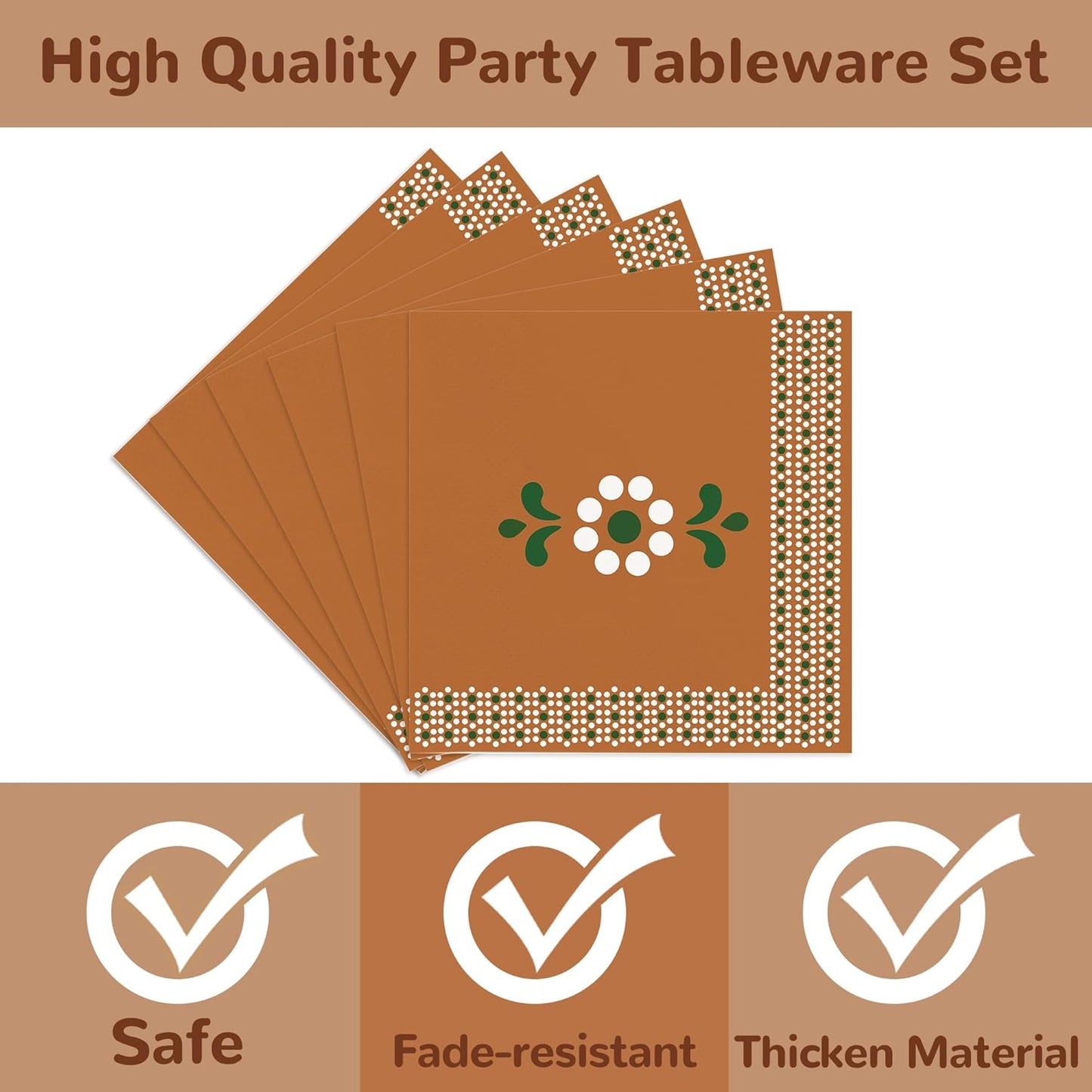 168PCS Mexican Party Supllies for Kids Platos De Barro Mexicanos Party Decorations Terracotta Themed Tableware Clay Pottery Fiesta Plates Cups Napkins Cups Forks Knives and Straws for 24 Guests