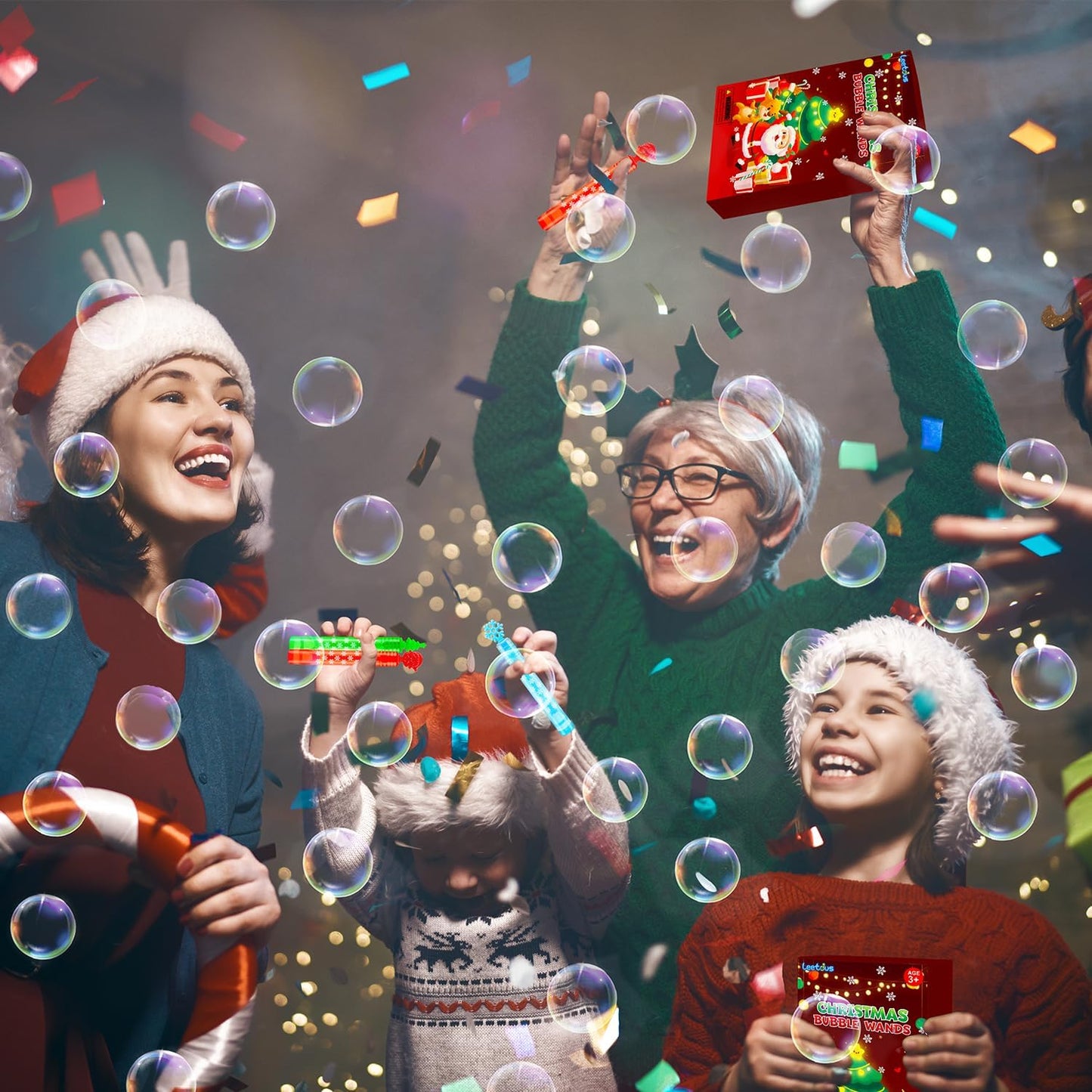 Christmas Mini Bubbles Wand Party Favors for Toddlers 20 Pack, Christmas Small Toys Gifts Goody Bag Stocking Stuffers Fillers for Kids, Xmas School Prizes Non Candy Treats Trinkets for Students