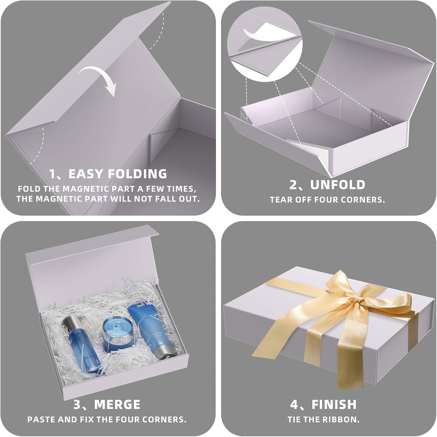 MOZRRO Gift Box 11.5 x 8.2 x 2.3 In Gift Boxes for Presents Magnetic Closure, Gift Boxes with Lids for Presents Birthday Luxury Jewelry T-shirts Gloves Scarves Books Clothes Gift Wrap