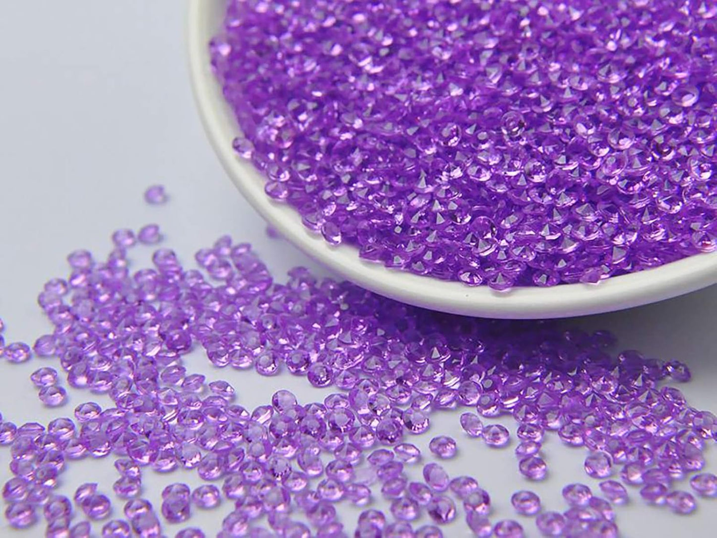 ZKC 4.5mm 10000PCS Purple Crystal Acrylic Diamond Vase Fillers Beads for Wedding Centerpiece Table Scatter Shower Party Vase Beads Decorations