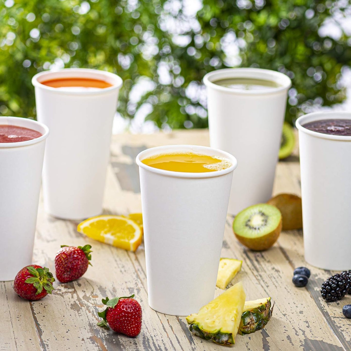 GUSTO [16 oz. - 200 count] Disposable White Paper Cups, Hot Coffee Cups - Eco-Friendly Hot Cups
