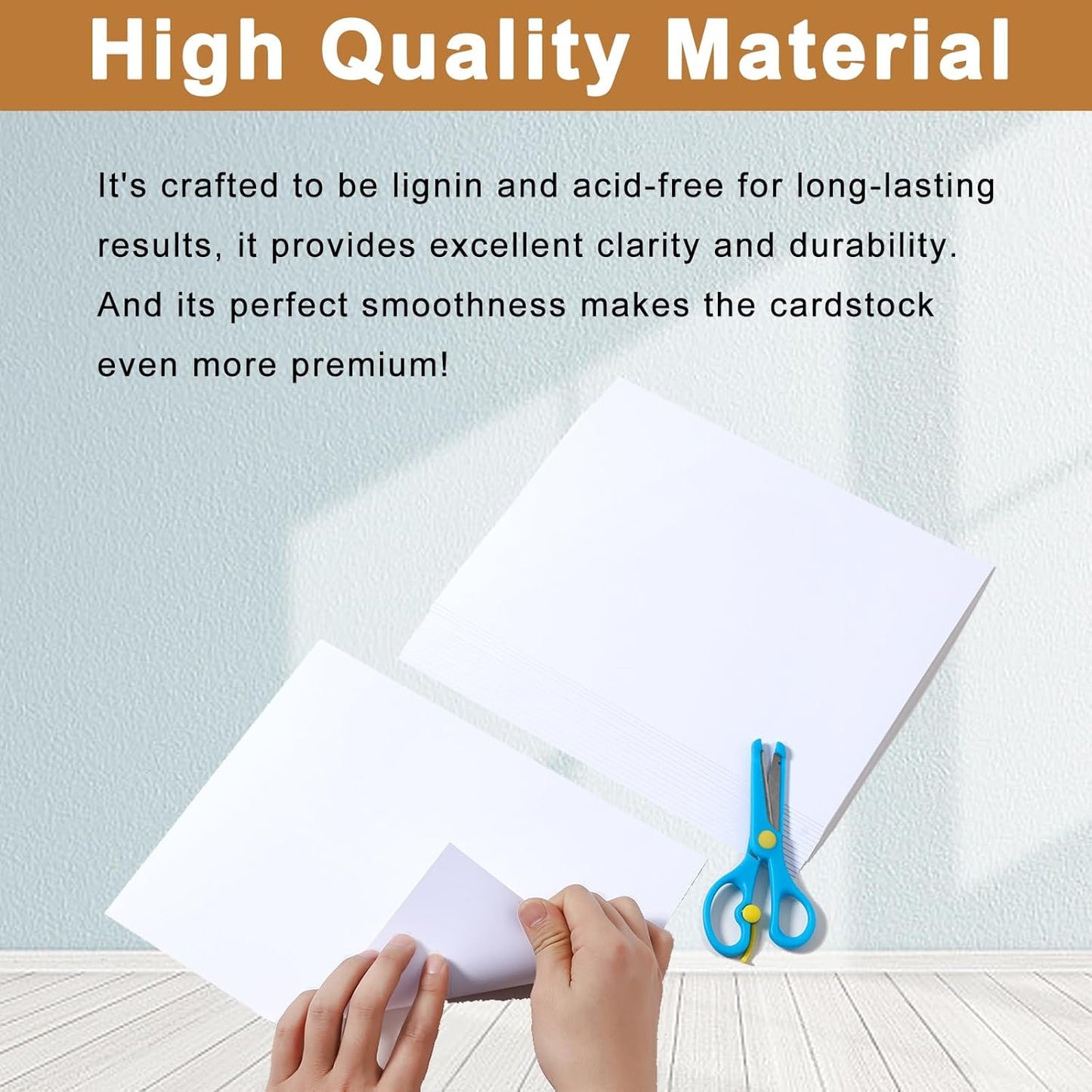 40 Sheets White Cardstock 8.5 x 11 Printer Paper, 75lb Heavyweight Paper White Card Stock for DIY Card Making, Greeting Cards, Business Cards, Wedding Invitations, Certificates, Menus