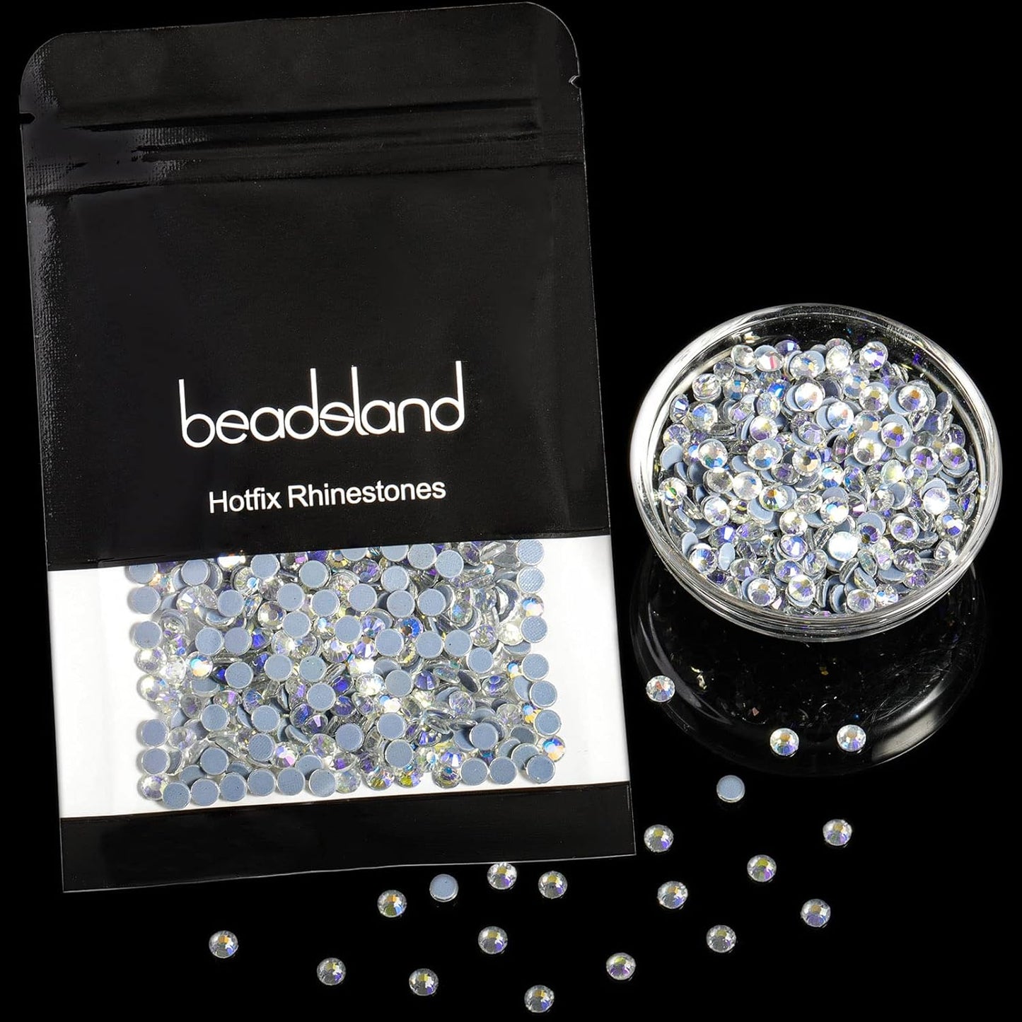 Beadsland Hotfix Rhinestones, 2880pcs Flatback Crystal Rhinestones for Crafts Clothes DIY Decorations, Starry Sky, SS10, 2.7-2.9mm