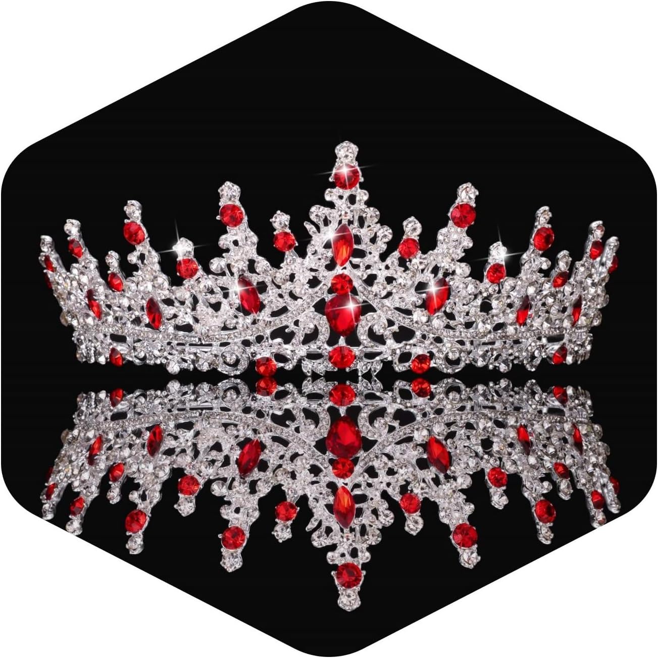 Kamirola Crystal Crowns and Tiaras Headband for Girl or Women Birthday Party Wedding Prom Bridal Halloween Christmas （TR19）