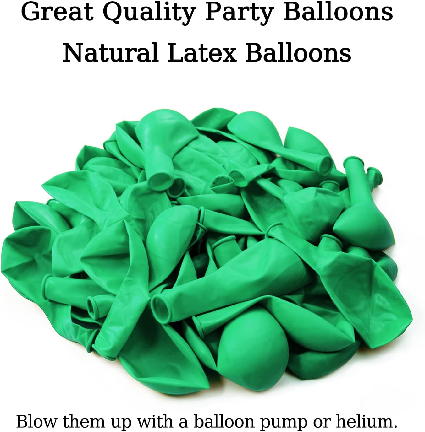 Green Balloons 12 inch, 110pcs Latex Party Balloons Helium Quality for Birthday Graduation Baby Shower Valentines Christmas Wedding Party Decorations (Green)