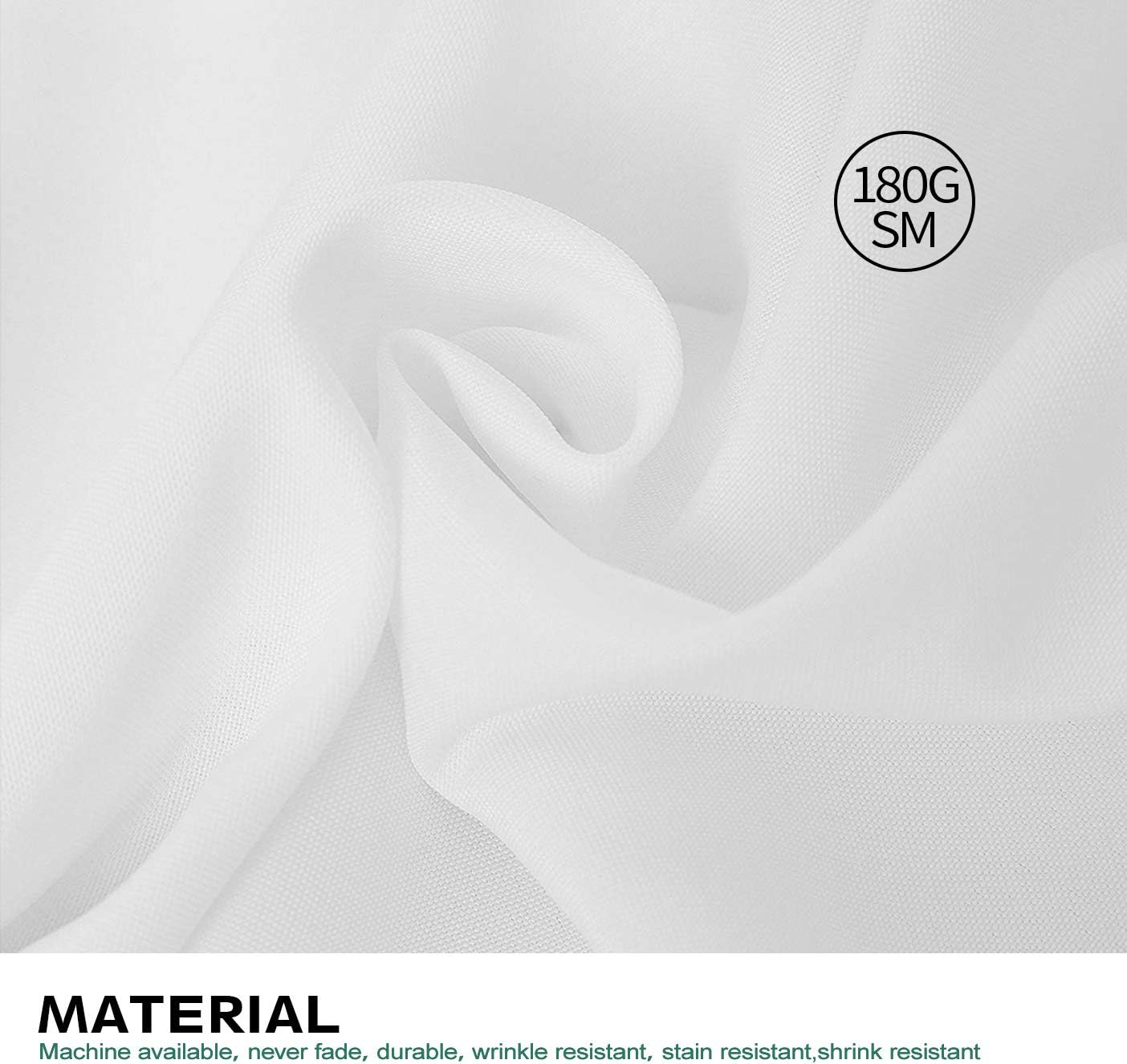 Surmente 2 Pack White Rectangle Tablecloth 60 x 102-inch Rectangular Polyester Table Cloth for Weddings, Banquets, or Restaurants