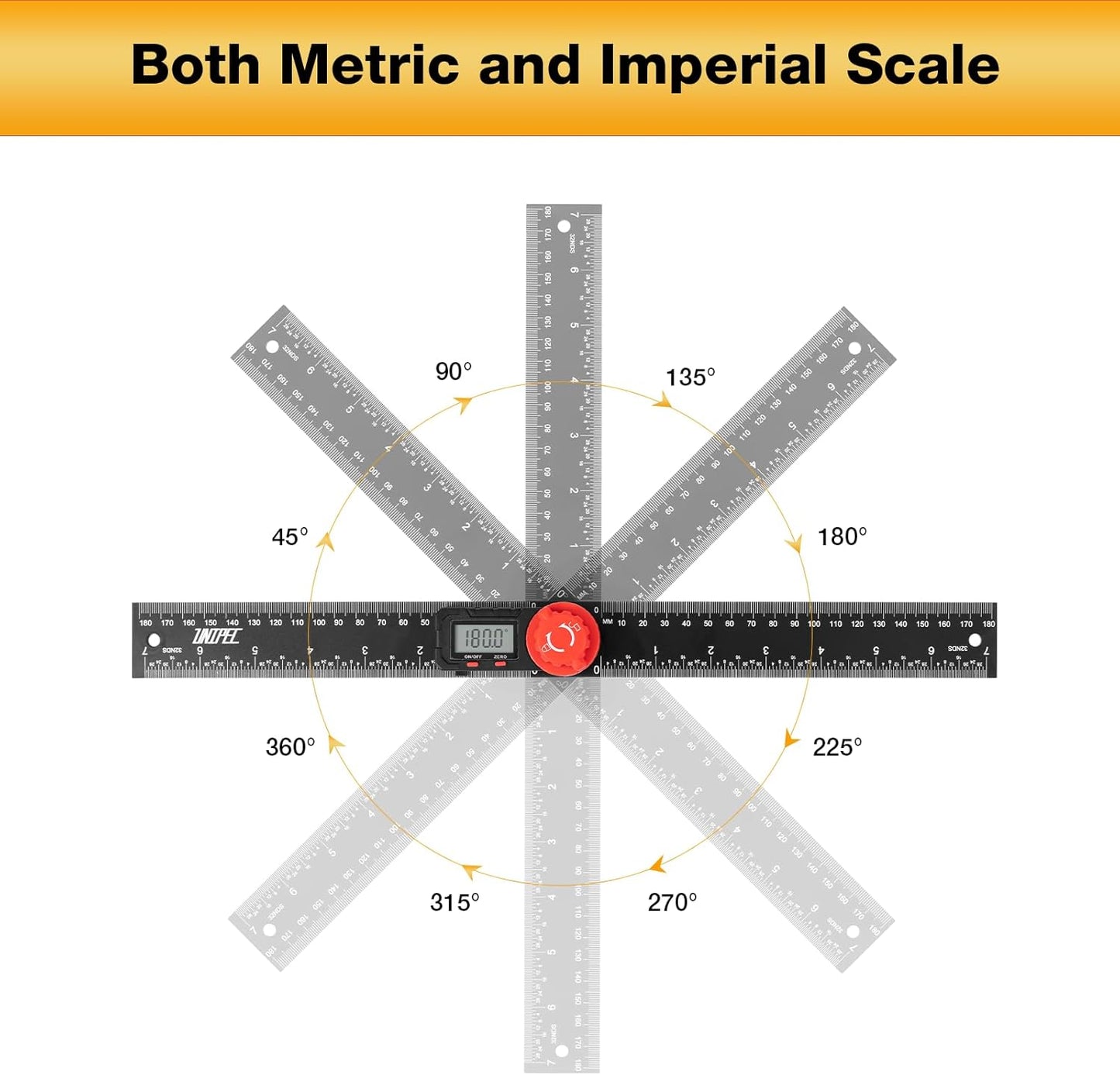 Digital Angle Finder Protractor, Angle Finder Ruler, 7inch 200mm 7inch/200mm, Angle Measuring Tool for Woodworking,Carpenter,Construction,DIY Measurement