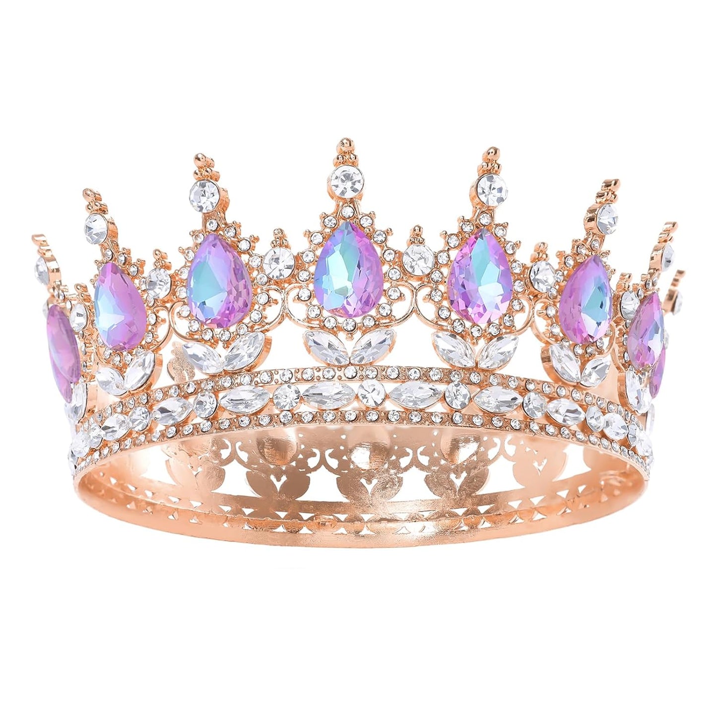 Queen Crown for Women Crystal Tiara for Girl Rhinestone Wedding Headband for Bride Hair Accessories for Costume Birthday Party Prom
