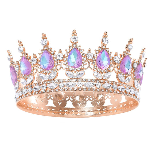 Queen Crown for Women Crystal Tiara for Girl Rhinestone Wedding Headband for Bride Hair Accessories for Costume Birthday Party Prom