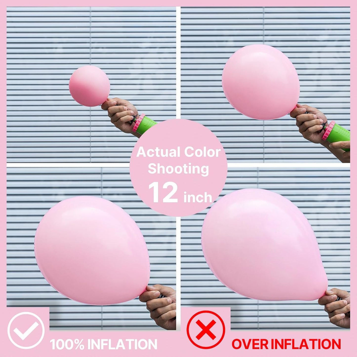 PartyWoo Light Pink Balloons 100 pcs Different Sizes of 36 18 12 10 5 Inch Pastel Baby Pale Pink Balloon Arch Kit Garland for Baby Shower Valentine's Day Princess Birthday Party Decorations Pink-Y48