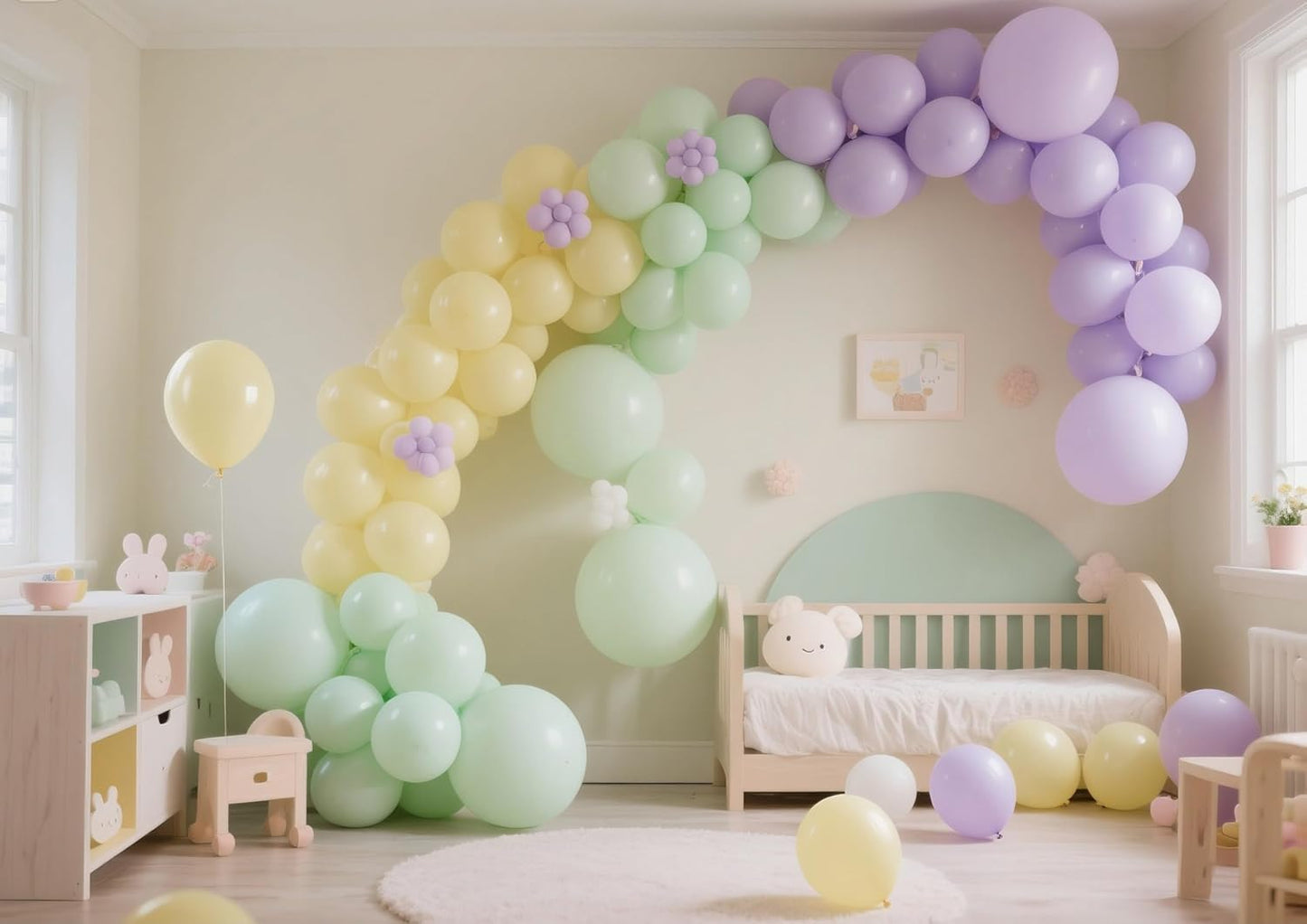 Pastel Green Balloons 145pcs Different Sizes 18 12 10 5 Inches Mint Green Latex Balloon Garland Arch for Birthday Baby Shower Wedding Anniversary Graduation Party Decorations